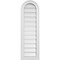 Ekena Millwork Round Top Surface Mount PVC Gable Vent: Functional, w/ 2"W x 1-1/2"P Brickmould Frame, 12"W x 38"H GVPRT12X3802SF - alternate 1